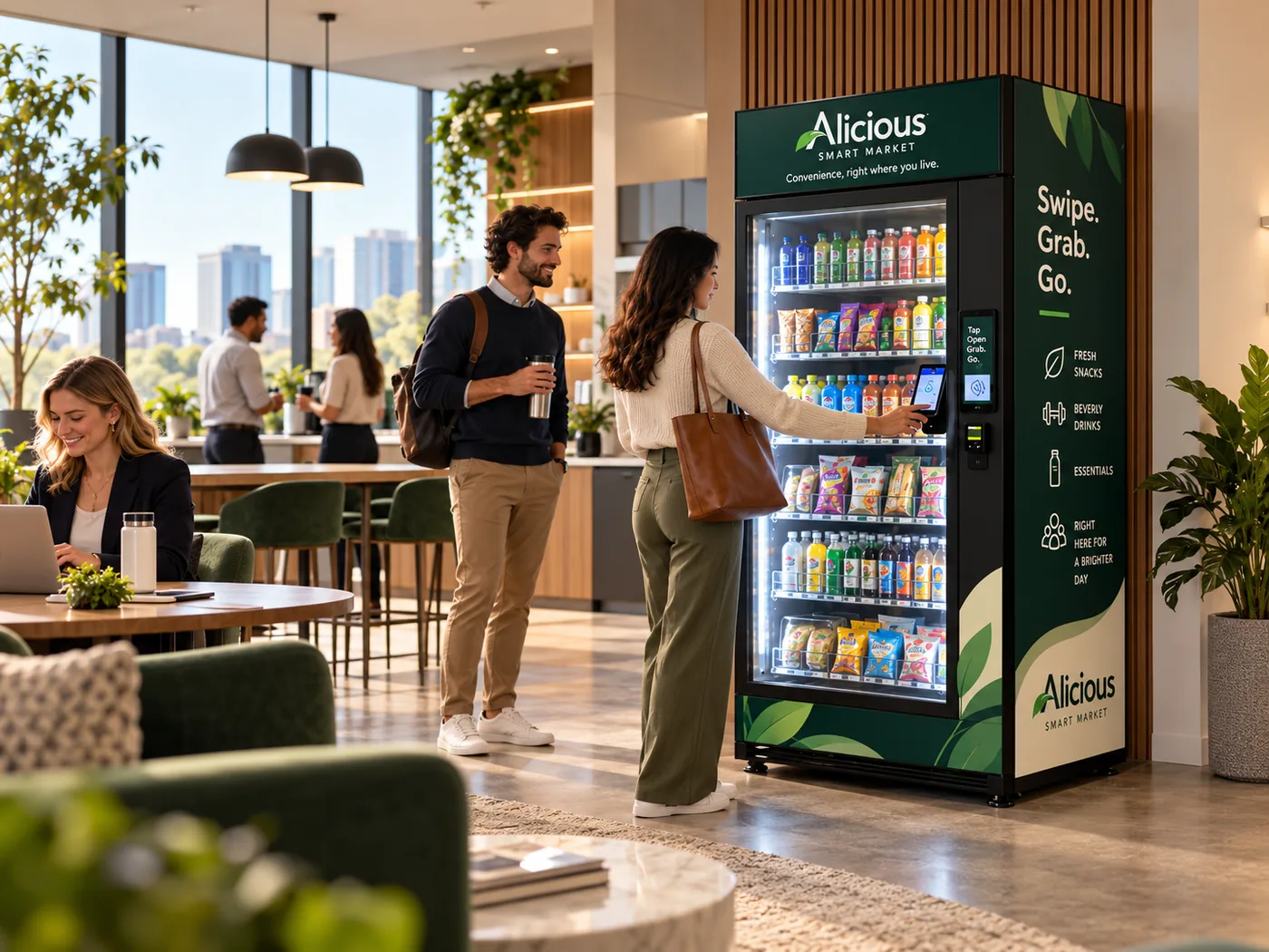 Alicious Smart Market concept for a workplace lounge